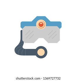 Action camera and diving mask icon design.