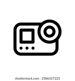 Action camera. Editable stroke vector icon.