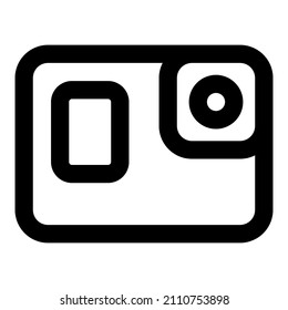 action camera icon with black color