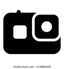 action camera icon with black color