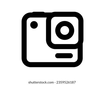Action camera icon. Black line icon, Vector illustration 2023 - 2024