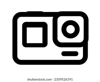 Action camera icon. Black line icon, Vector illustration 2023 - 2024