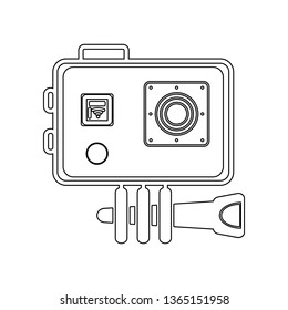 action camera icon. Element of Equipment photography for mobile concept and web apps icon. Outline, thin line icon for website design and development, app development