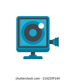Action camera icon. Flat illustration of action camera vector icon for web isolated on white