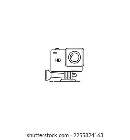 Action camera icon isolated vector graphics
