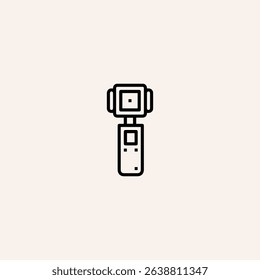  Action camera icon logo flat vector design