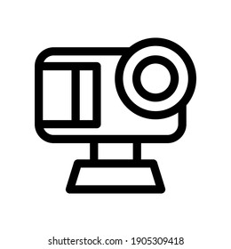 action camera icon or logo isolated sign symbol vector illustration - high quality black style vector icons
