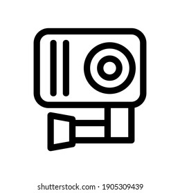 icono de cámara de acción o logotipo símbolo de signo aislado ilustración vectorial de alta calidad estilo negro iconos vectoriales
