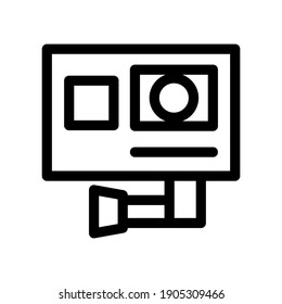 action camera icon or logo isolated sign symbol vector illustration - high quality black style vector icons
