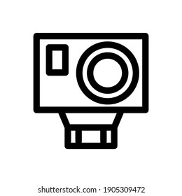 icono de cámara de acción o logotipo símbolo de signo aislado ilustración vectorial de alta calidad estilo negro iconos vectoriales
