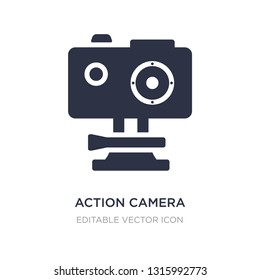 action camera icon on white background. Simple element illustration from Computer concept. action camera icon symbol design.