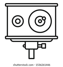 Action camera icon. Outline action camera vector icon for web design isolated on white background