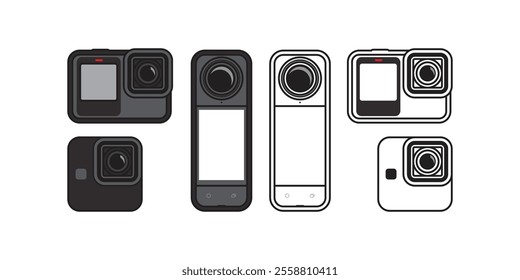 action camera icon sign symbol vector illustration