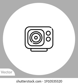 Vector de signo de icono de cámara de acción,Símbolo, ilustración de logotipo para web y móvil