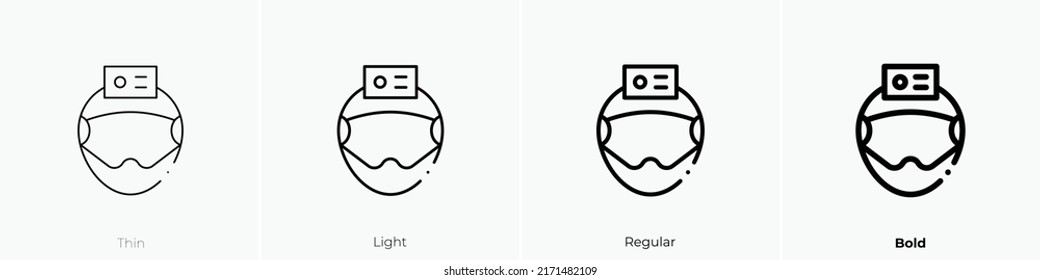 action camera icon. Thin, Light Regular And Bold style design isolated on white background