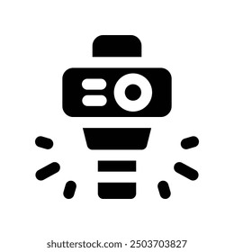action camera icon. vector glyph icon for your website, mobile, presentation, and logo design.