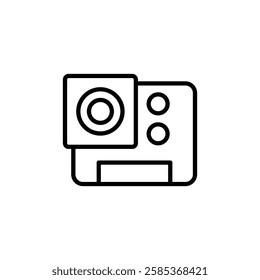action camera icon Vector illustration in black
