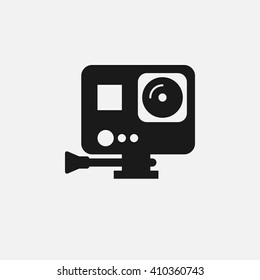 Action camera icon vector, solid illustration, pictogram isolated on white