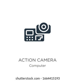 Action camera icon vector. Trendy flat action camera icon from computer collection isolated on white background. Vector illustration can be used for web and mobile graphic design, logo, eps10