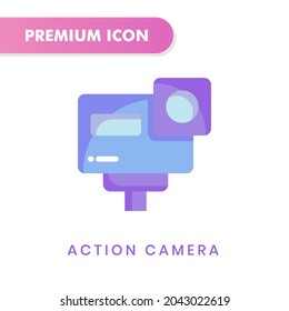 action camera icon for your website design, logo, app, UI. Vector graphics illustration and editable stroke. action camera flat design.