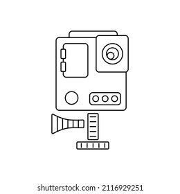 Symbol für Aktionskamerasymbole, Vektorelemente für Infografiken