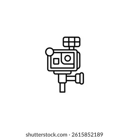 Action camera illustration line icon icons design