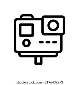 action camera line icon illustration vector graphic 