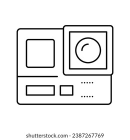 action camera line icon vector. action camera sign. isolated contour symbol black illustration