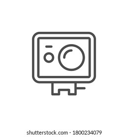 Action camera line outline icon