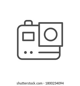 Action camera line outline icon