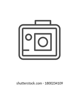 Action camera line outline icon