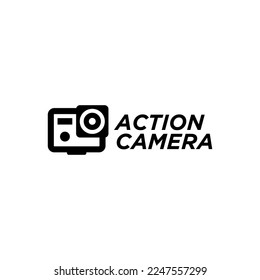 Action camera logo. Camera for active sports