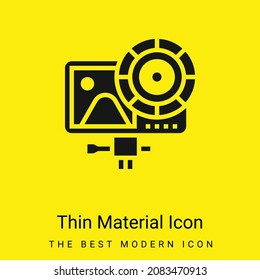 Action Camera minimal bright yellow material icon