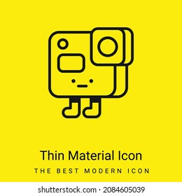 Action Camera minimal bright yellow material icon