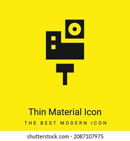 Action Camera minimal bright yellow material icon