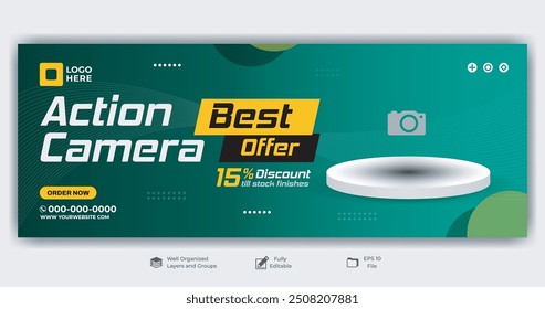 Action camera promotion posts, social media cover