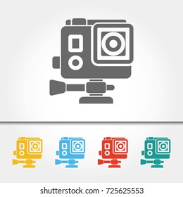Action Camera Single Icon Vector Illustration