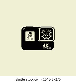 Action Camera Ultra HD Template vector design