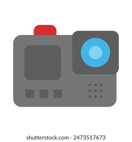 Action Camera Vector Flat Icon Design