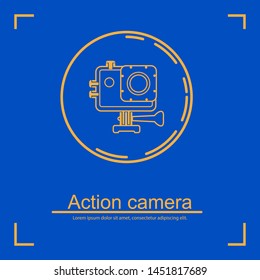 Action camera. Vector icon banner Template,vector illustration