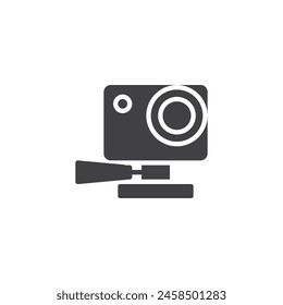 Action camera vector icon. filled flat sign for mobile concept and web design. Action Camera glyph icon. Symbol, logo illustration. Vector graphics