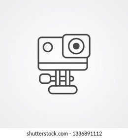 Action camera vector icon sign symbol