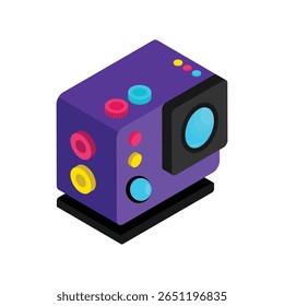 Actie Camera Vector style icon. EPS 10-bestand