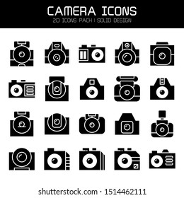 action camera and video camera icons set