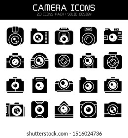action camera and video camera icons set