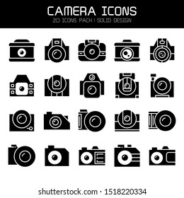 action camera and video camera icons set