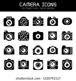 action camera and video camera icons set