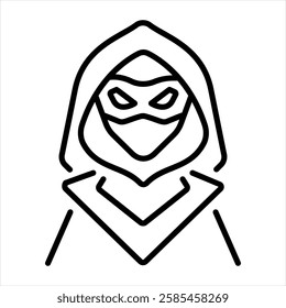 Action character icon in linear style 