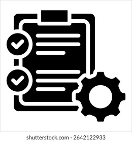 Action Checklist Icon Element For Design