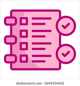 Action Checklist Icon Element For Design